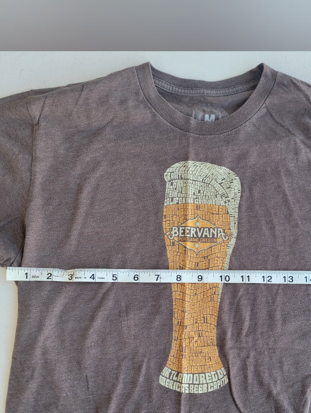 Beervana Graphic Tee - Brown - Mens sz Medium